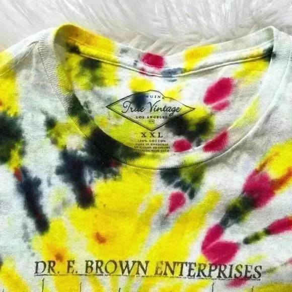 Back to the Future Doc Brown Blueprint Time Machine T-Shirt XXL - Picture 3 of 4